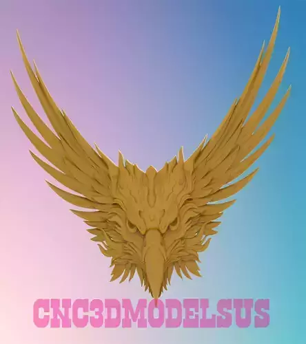 Angry eagle 3D MODEL STL FILE FOR CNC ROUTER LASER