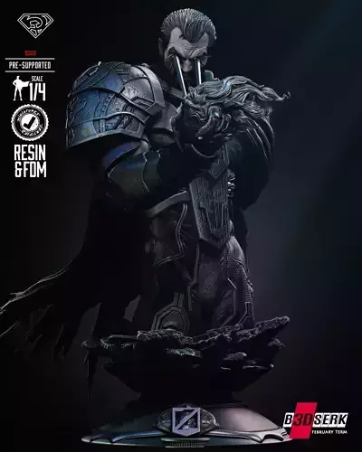 B3DSERK Zod Bust Tested for 3D printing 3D print model
