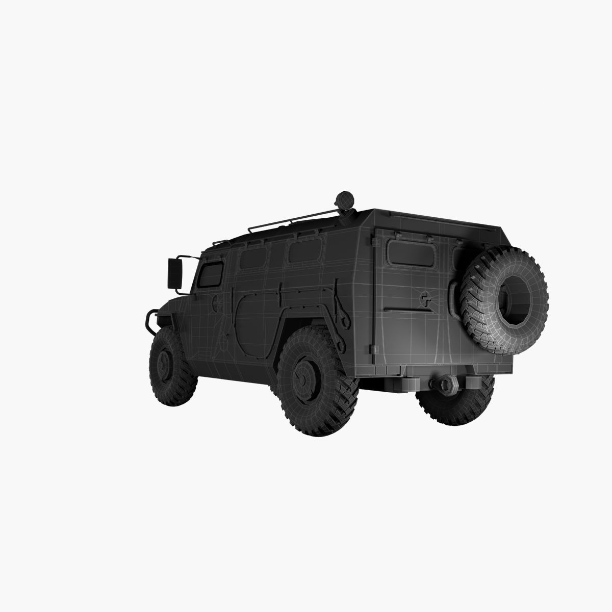 GAZ 2975 Tiger Low-poly 3D model_19