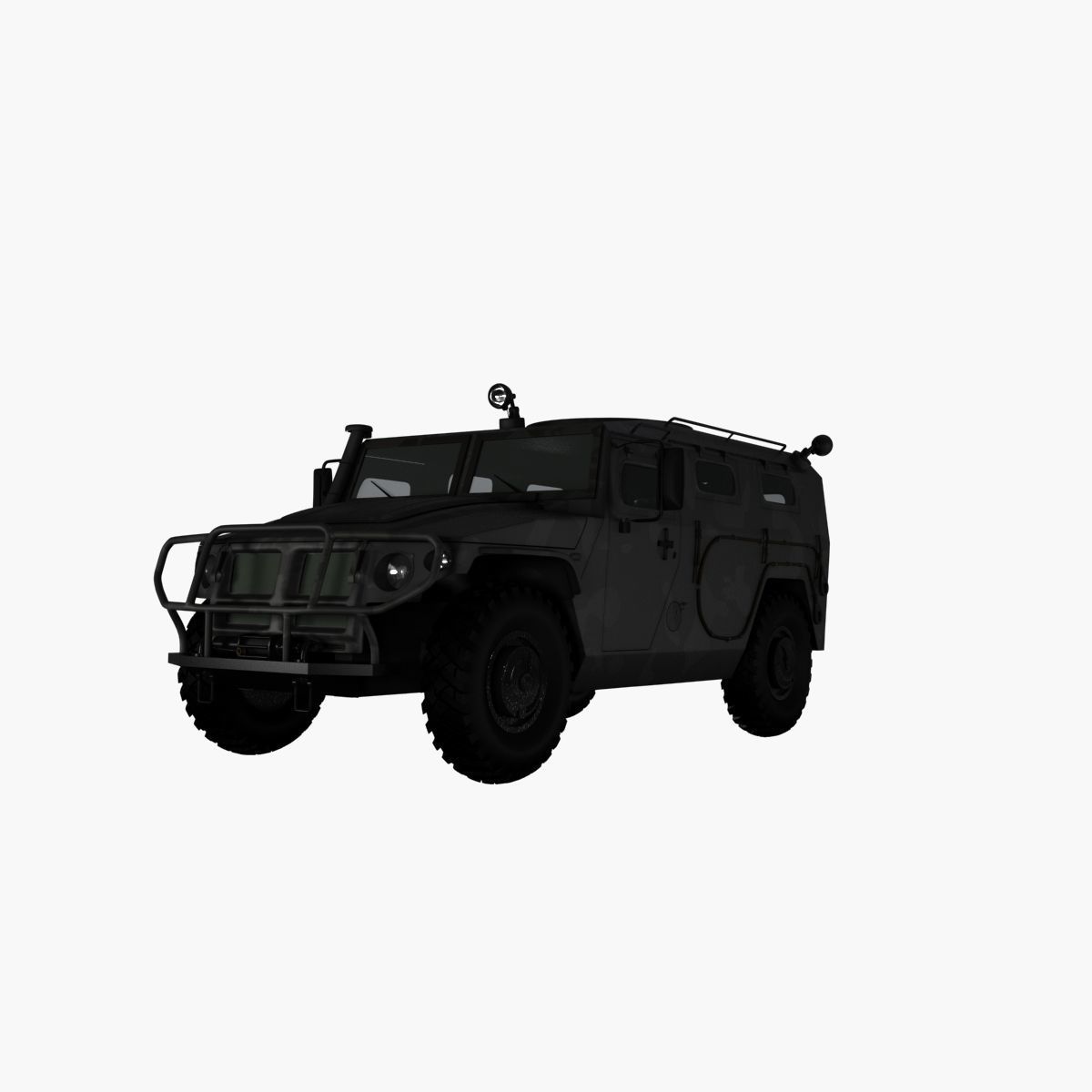 GAZ 2975 Tiger Low-poly 3D model_12