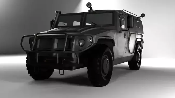 GAZ 2975 Tiger Low-poly 3D model