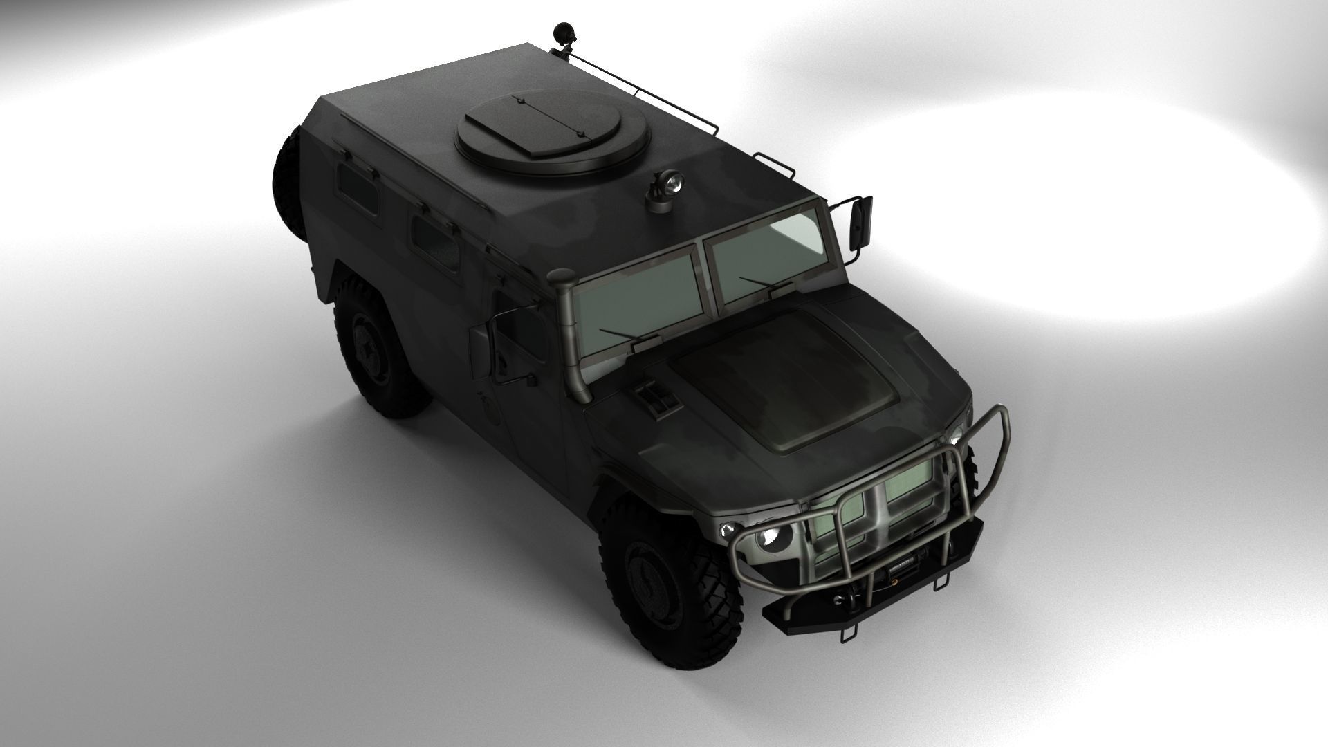 GAZ 2975 Tiger Low-poly 3D model_5