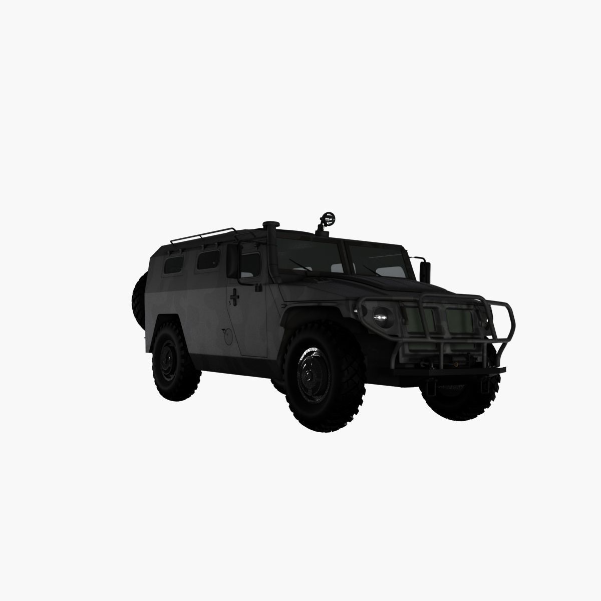 GAZ 2975 Tiger Low-poly 3D model_8