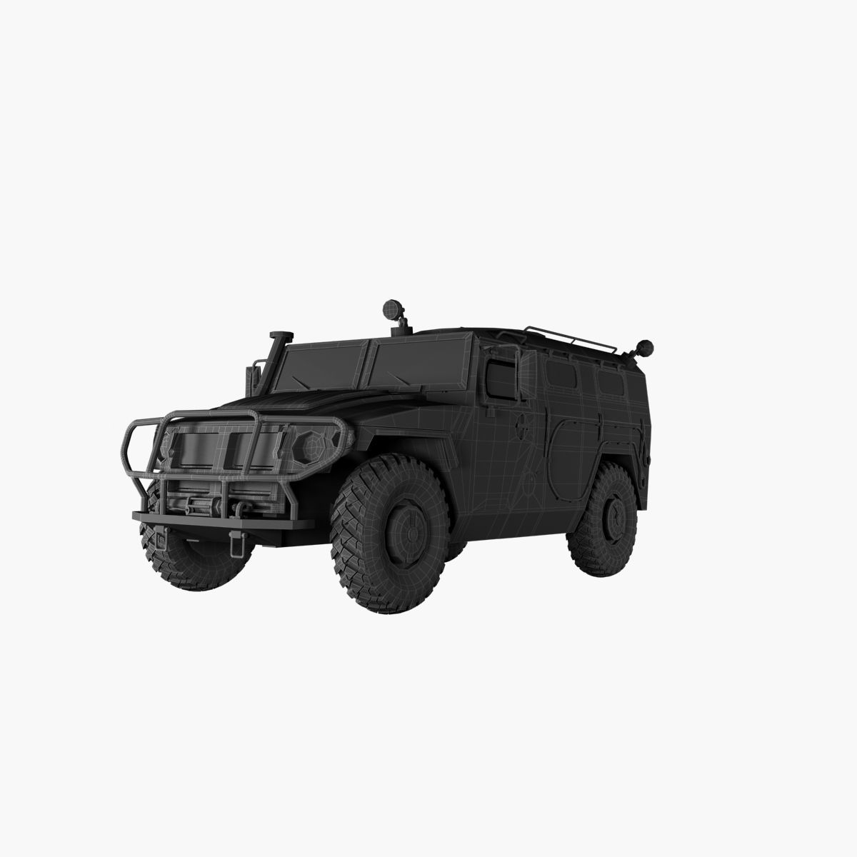 GAZ 2975 Tiger Low-poly 3D model_13
