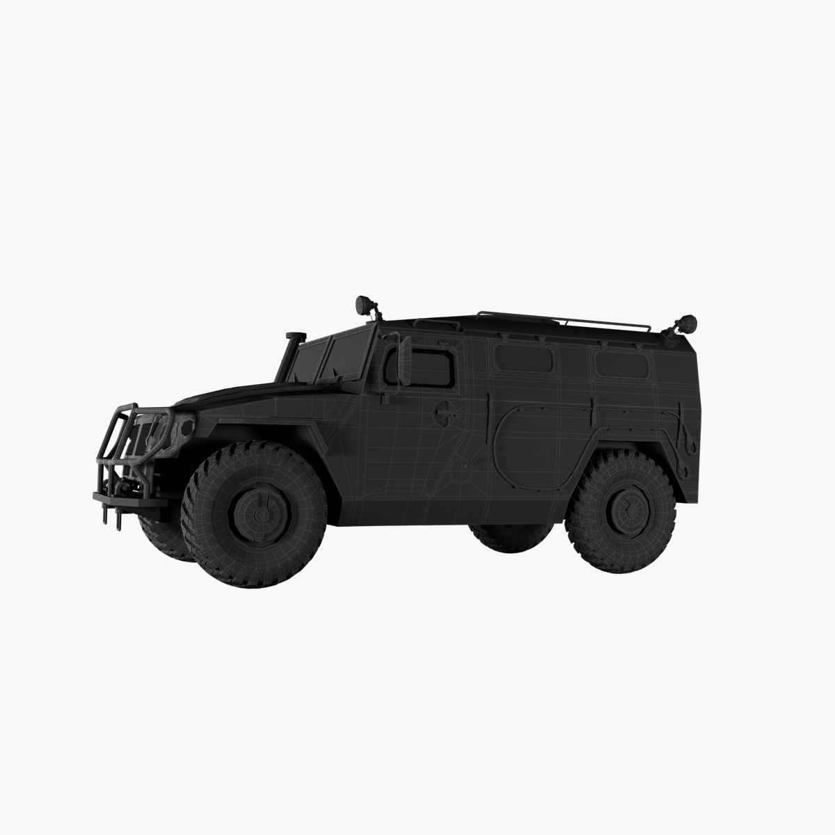 GAZ 2975 Tiger Low-poly 3D model_15