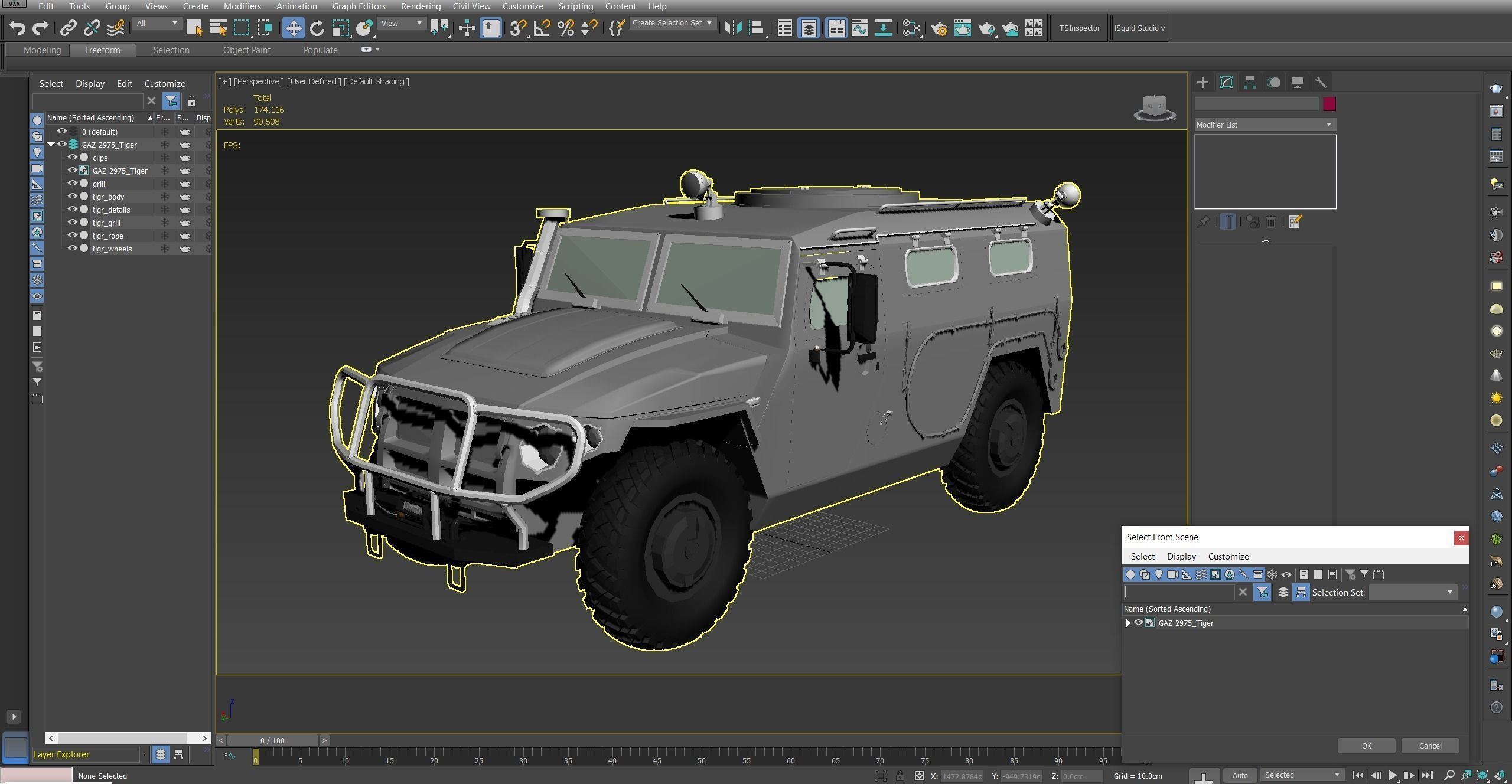 GAZ 2975 Tiger Low-poly 3D model_27