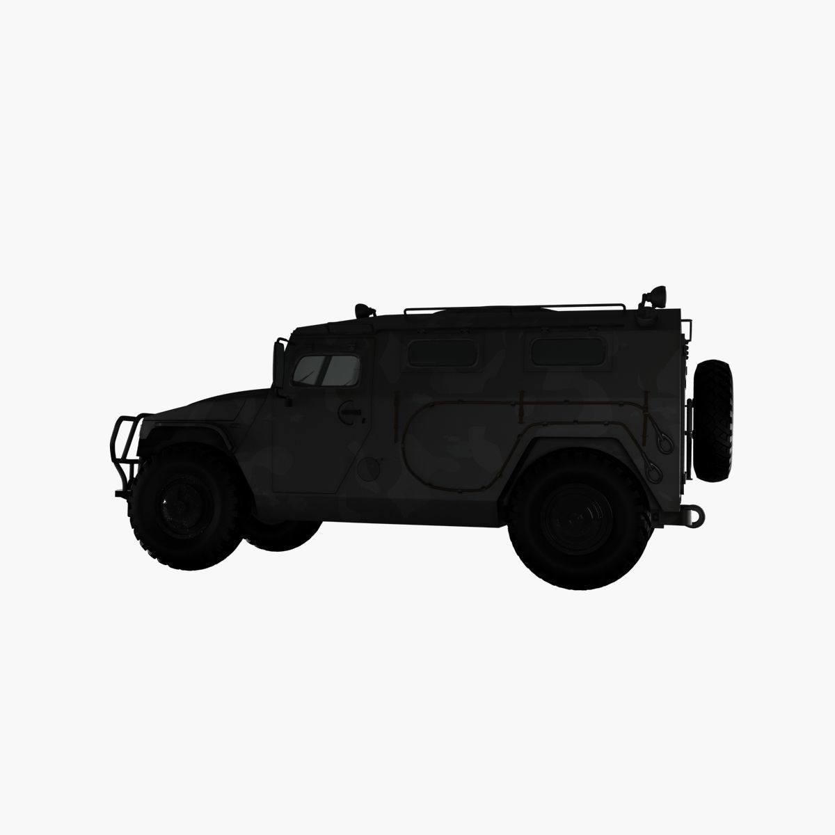 GAZ 2975 Tiger Low-poly 3D model_16