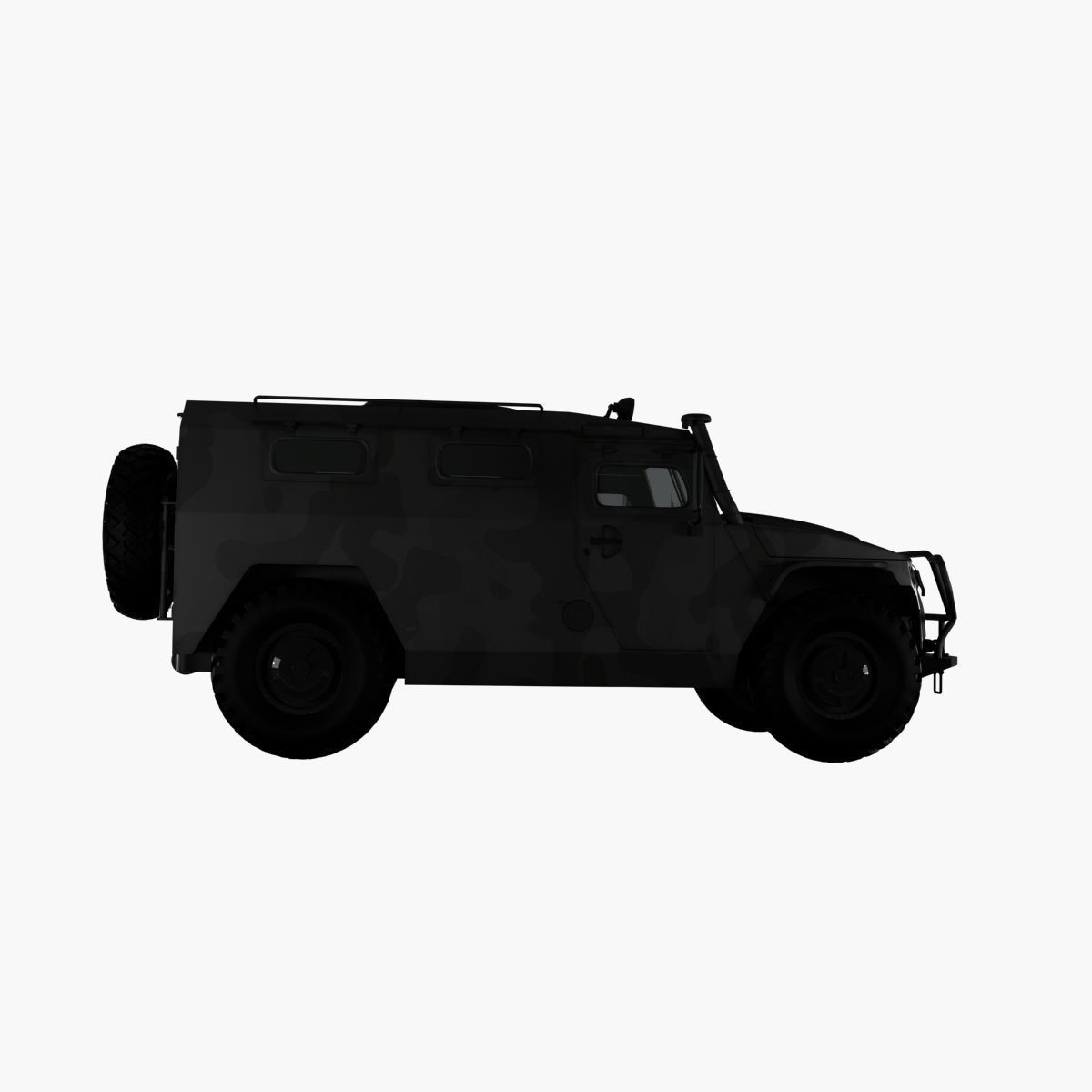 GAZ 2975 Tiger Low-poly 3D model_6