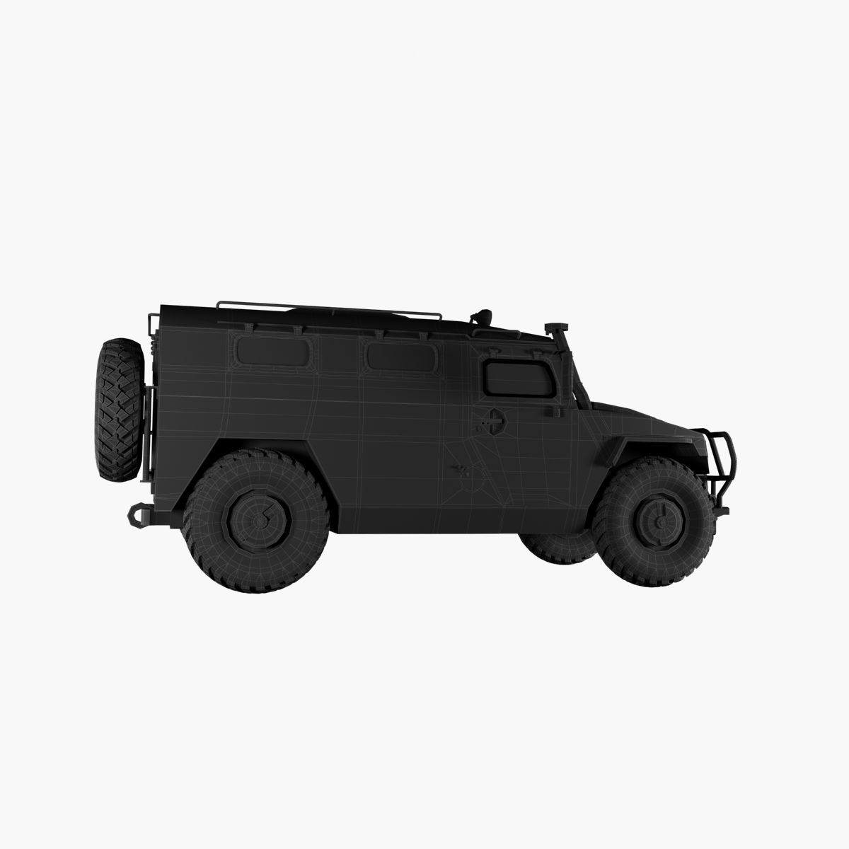 GAZ 2975 Tiger Low-poly 3D model_25
