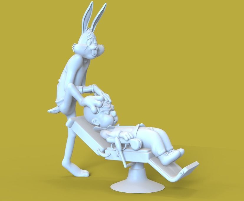 BUG BUNNY - RABBIT OF SEVILLE - PARTS AND COMPLETE  3D print model_11