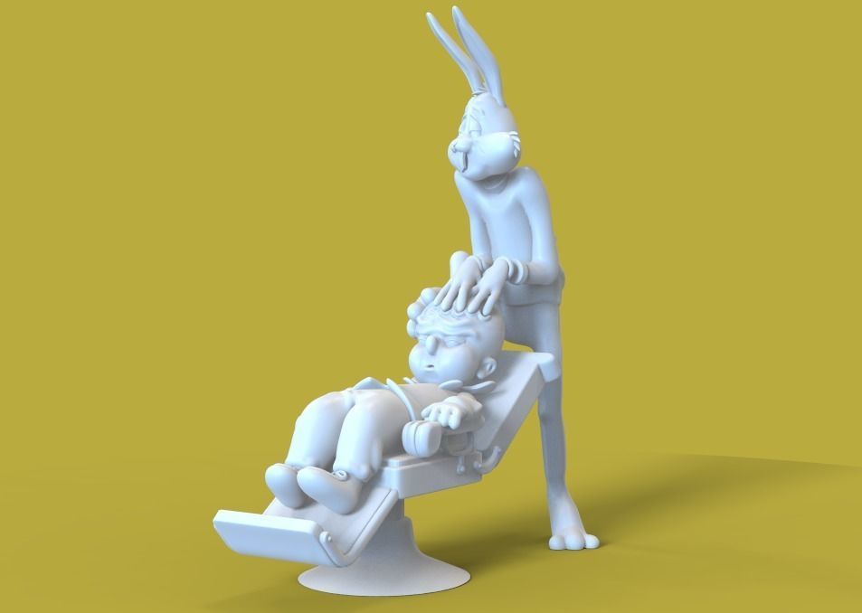 BUG BUNNY - RABBIT OF SEVILLE - PARTS AND COMPLETE  3D print model_13