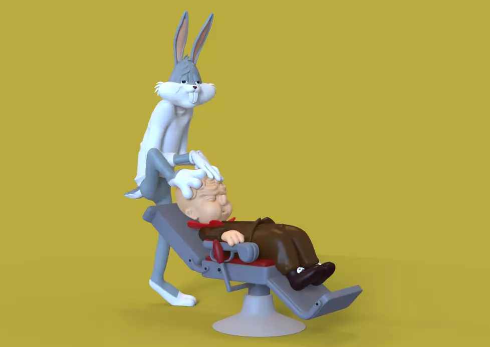 BUG BUNNY - RABBIT OF SEVILLE - PARTS AND COMPLETE  3D print model_0