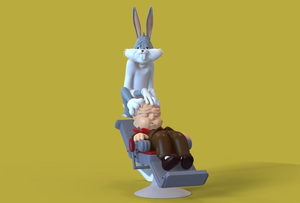 BUG BUNNY - RABBIT OF SEVILLE - PARTS AND COMPLETE  3D print model_1