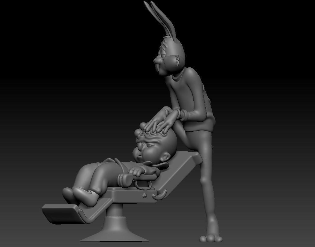 BUG BUNNY - RABBIT OF SEVILLE - PARTS AND COMPLETE  3D print model_26