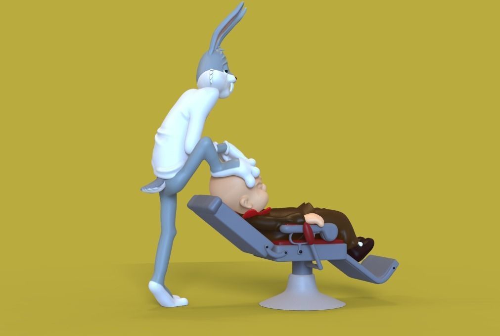 BUG BUNNY - RABBIT OF SEVILLE - PARTS AND COMPLETE  3D print model_7