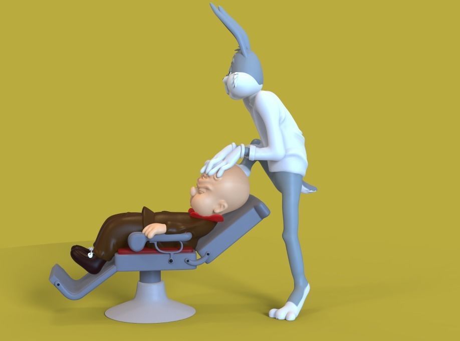 BUG BUNNY - RABBIT OF SEVILLE - PARTS AND COMPLETE  3D print model_4