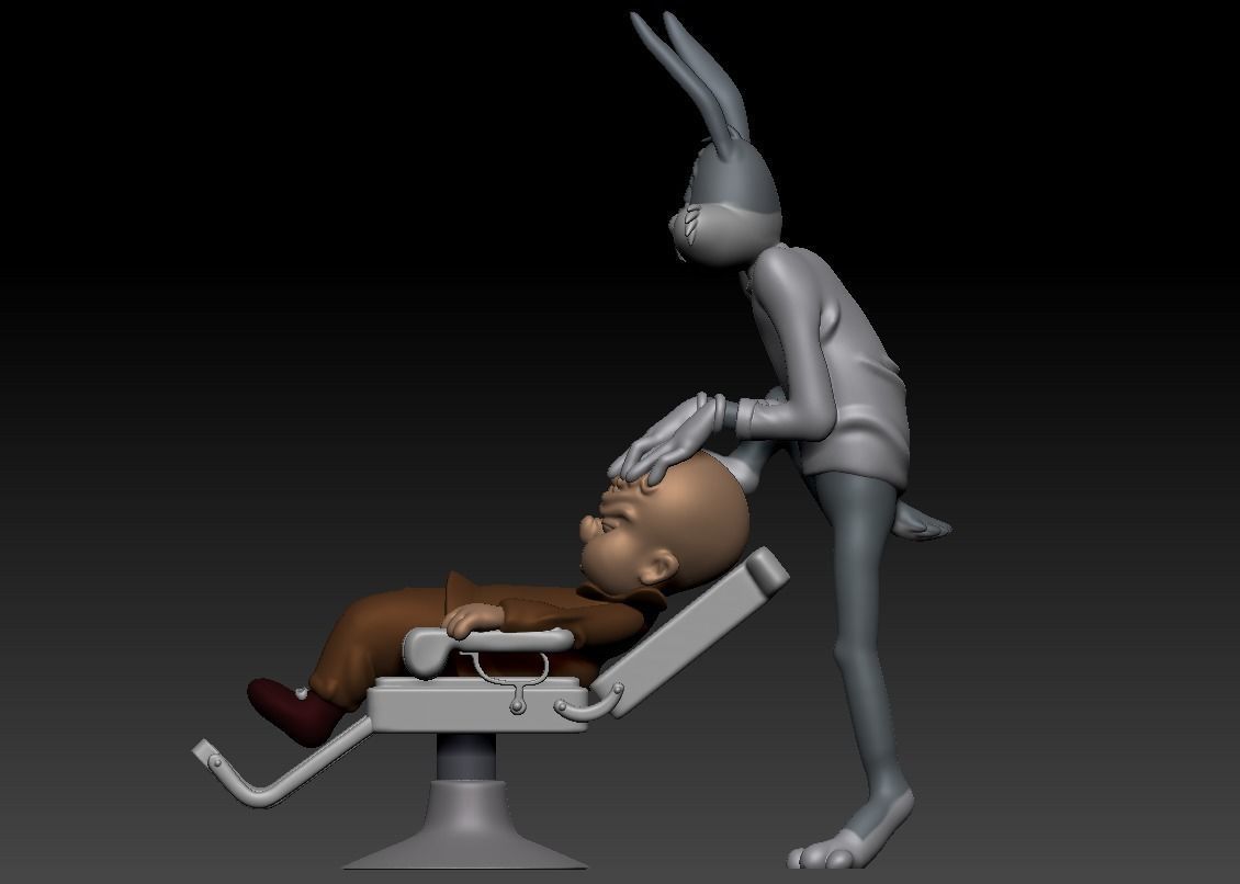 BUG BUNNY - RABBIT OF SEVILLE - PARTS AND COMPLETE  3D print model_22