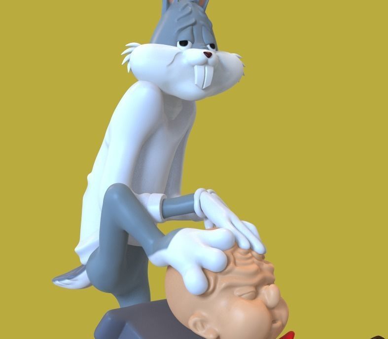 BUG BUNNY - RABBIT OF SEVILLE - PARTS AND COMPLETE  3D print model_9