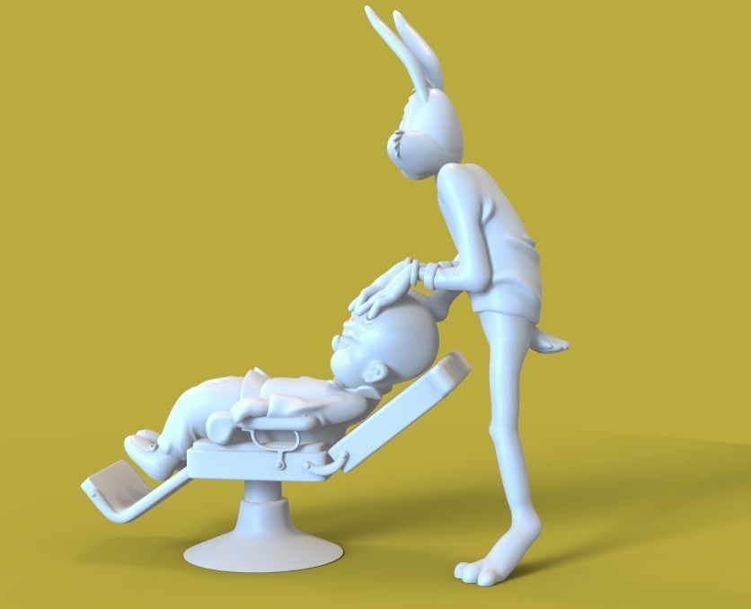 BUG BUNNY - RABBIT OF SEVILLE - PARTS AND COMPLETE  3D print model_14