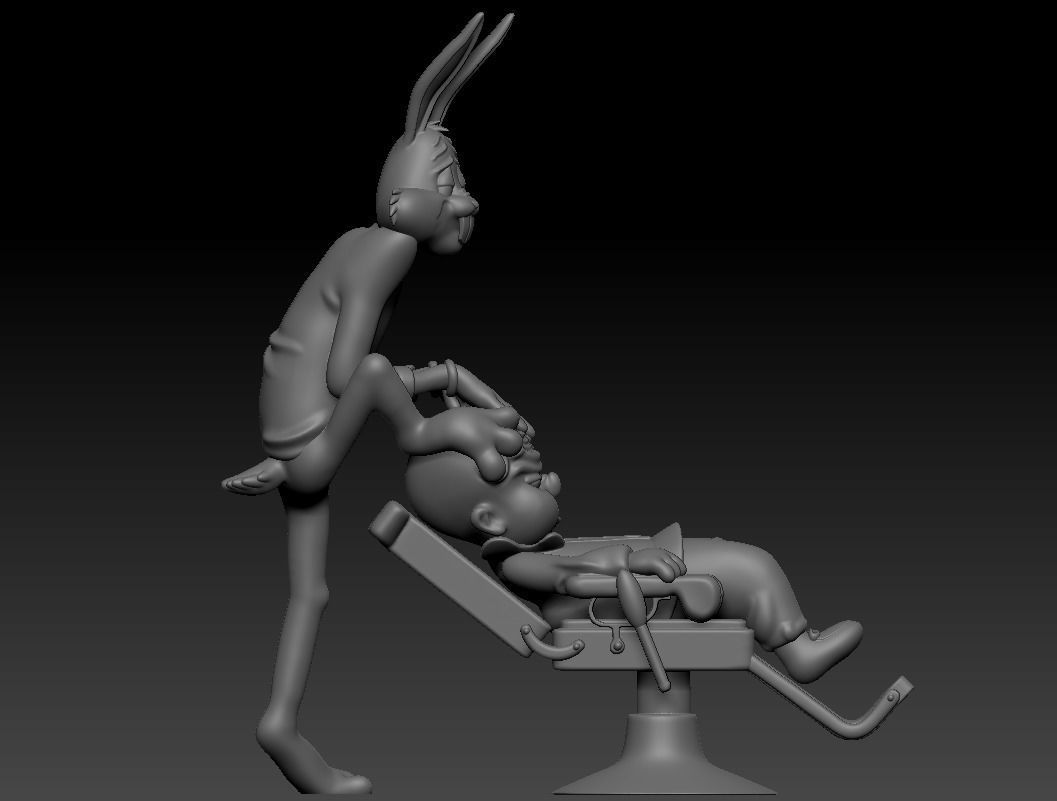BUG BUNNY - RABBIT OF SEVILLE - PARTS AND COMPLETE  3D print model_29