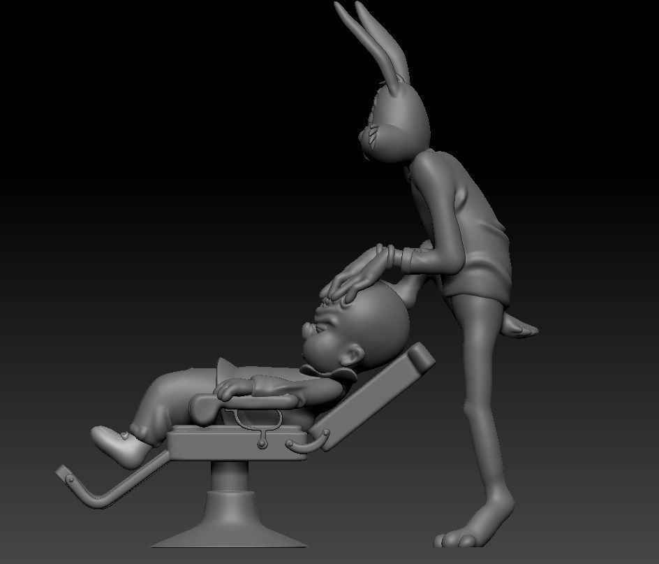 BUG BUNNY - RABBIT OF SEVILLE - PARTS AND COMPLETE  3D print model_27