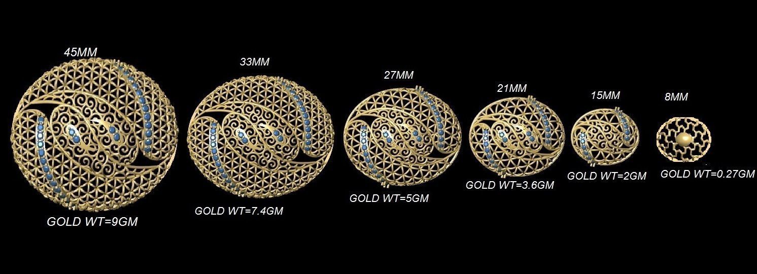 Fusion Pendant Necklace EARING CHAIN PIECE bulk 109 collection  3D print model_35