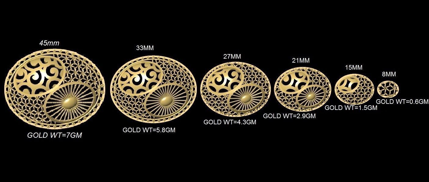 Fusion Pendant Necklace EARING CHAIN PIECE bulk 109 collection  3D print model_61