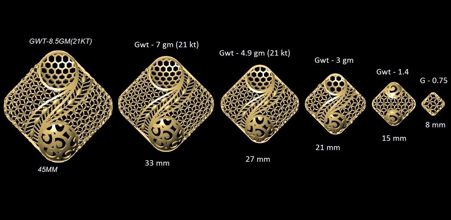 Fusion Pendant Necklace EARING CHAIN PIECE bulk 109 collection  3D print model_56