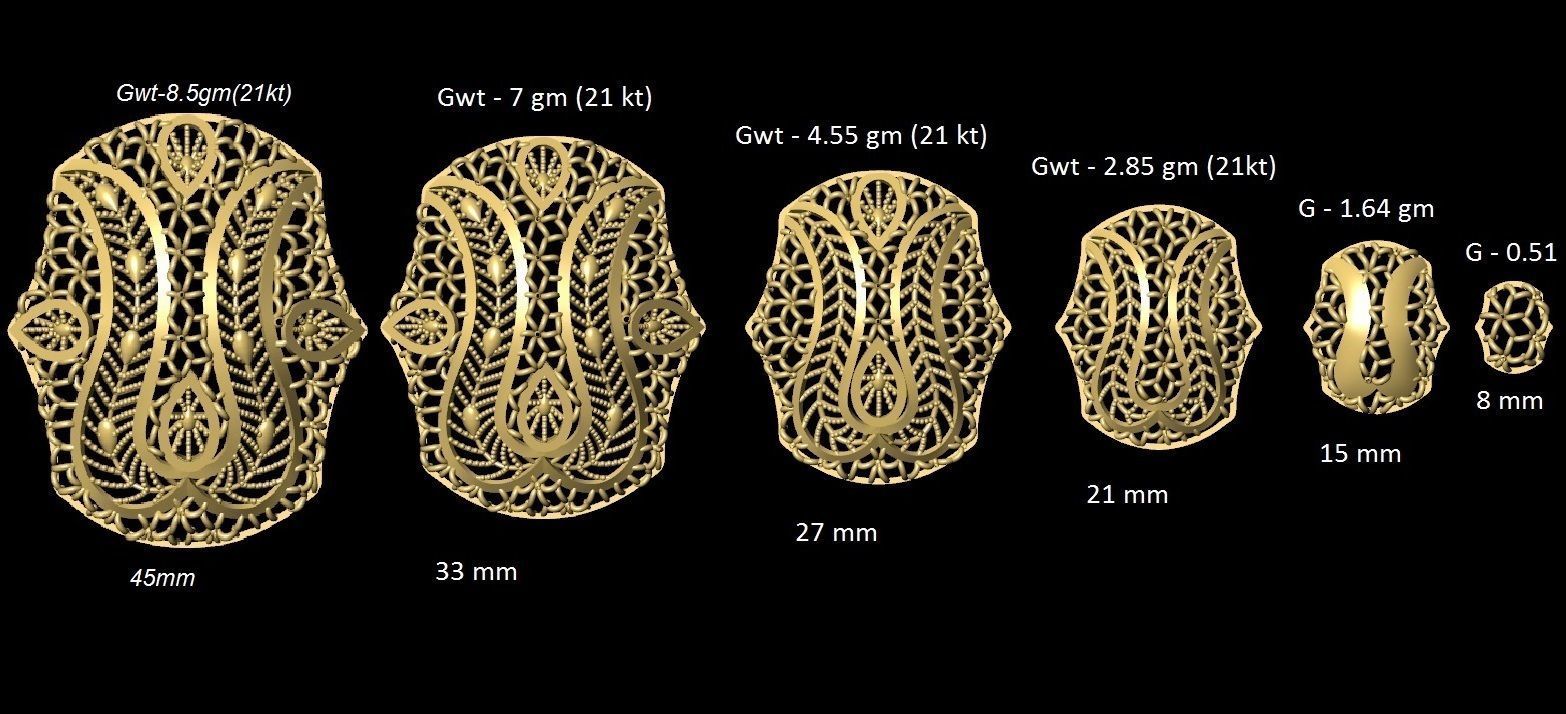 Fusion Pendant Necklace EARING CHAIN PIECE bulk 109 collection  3D print model_2