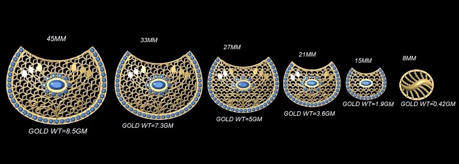 Fusion Pendant Necklace EARING CHAIN PIECE bulk 109 collection  3D print model_38