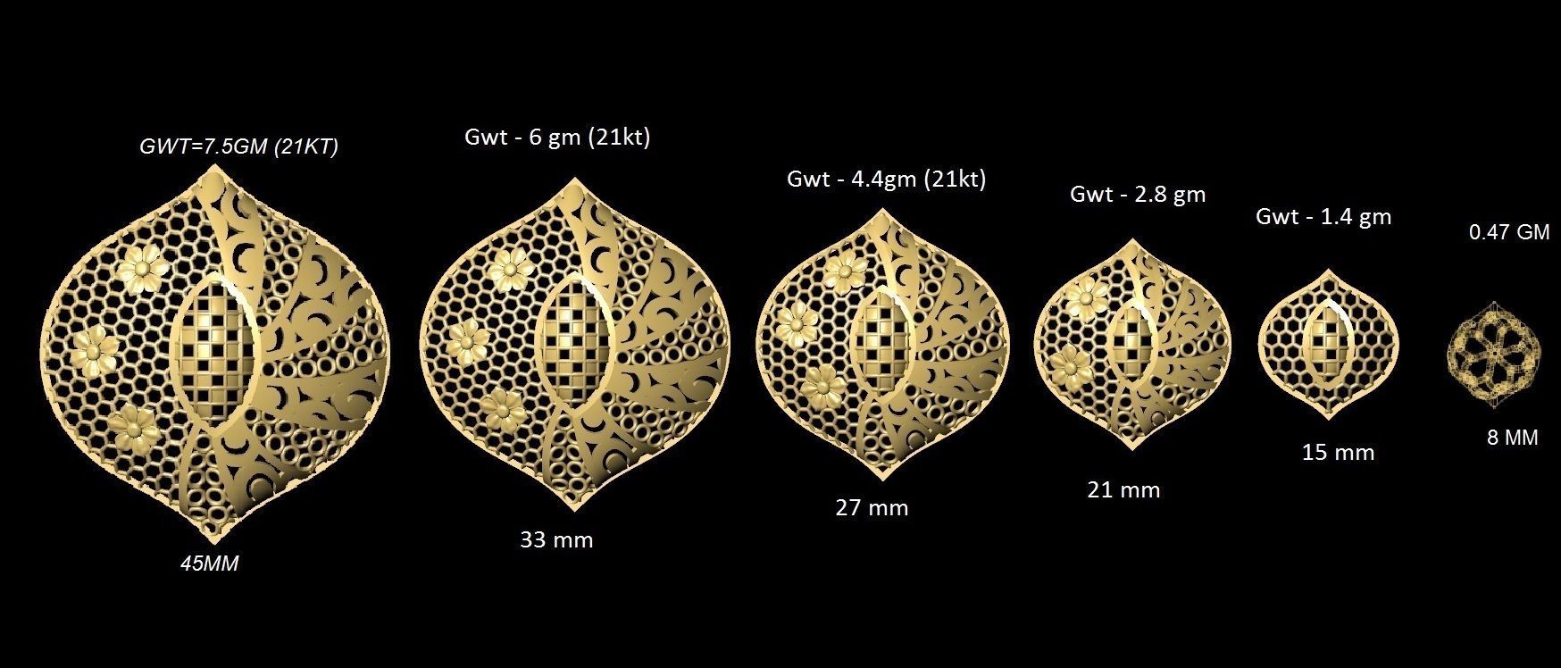 Fusion Pendant Necklace EARING CHAIN PIECE bulk 109 collection  3D print model_75