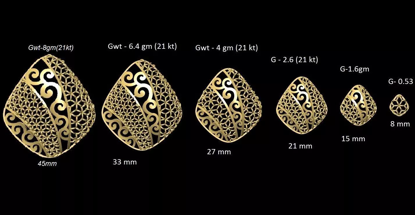 Fusion Pendant Necklace EARING CHAIN PIECE bulk 109 collection  3D print model_0