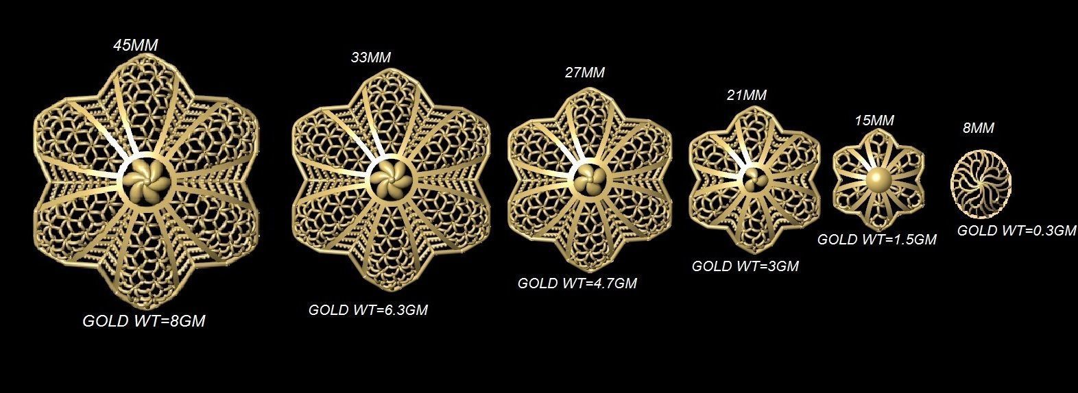 Fusion Pendant Necklace EARING CHAIN PIECE bulk 109 collection  3D print model_82