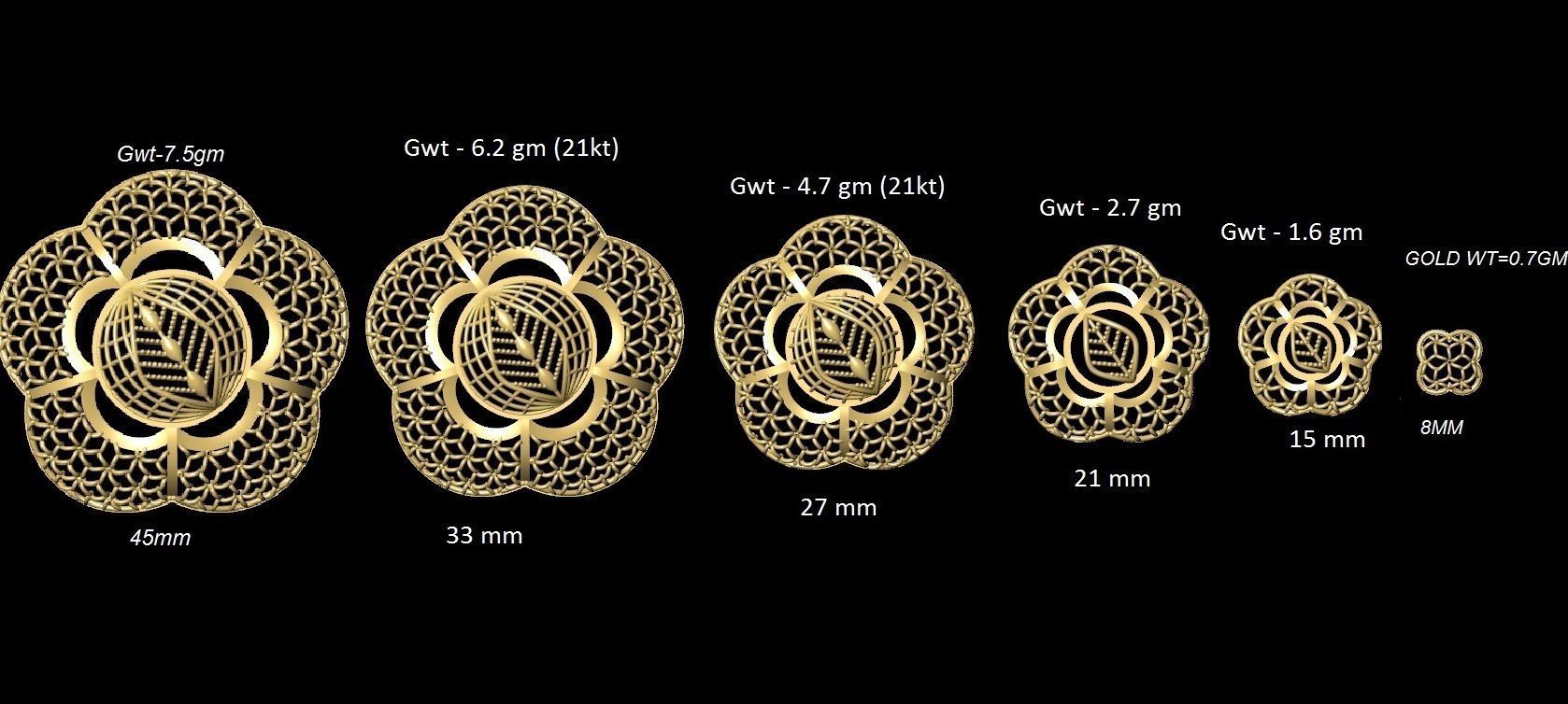 Fusion Pendant Necklace EARING CHAIN PIECE bulk 109 collection  3D print model_22