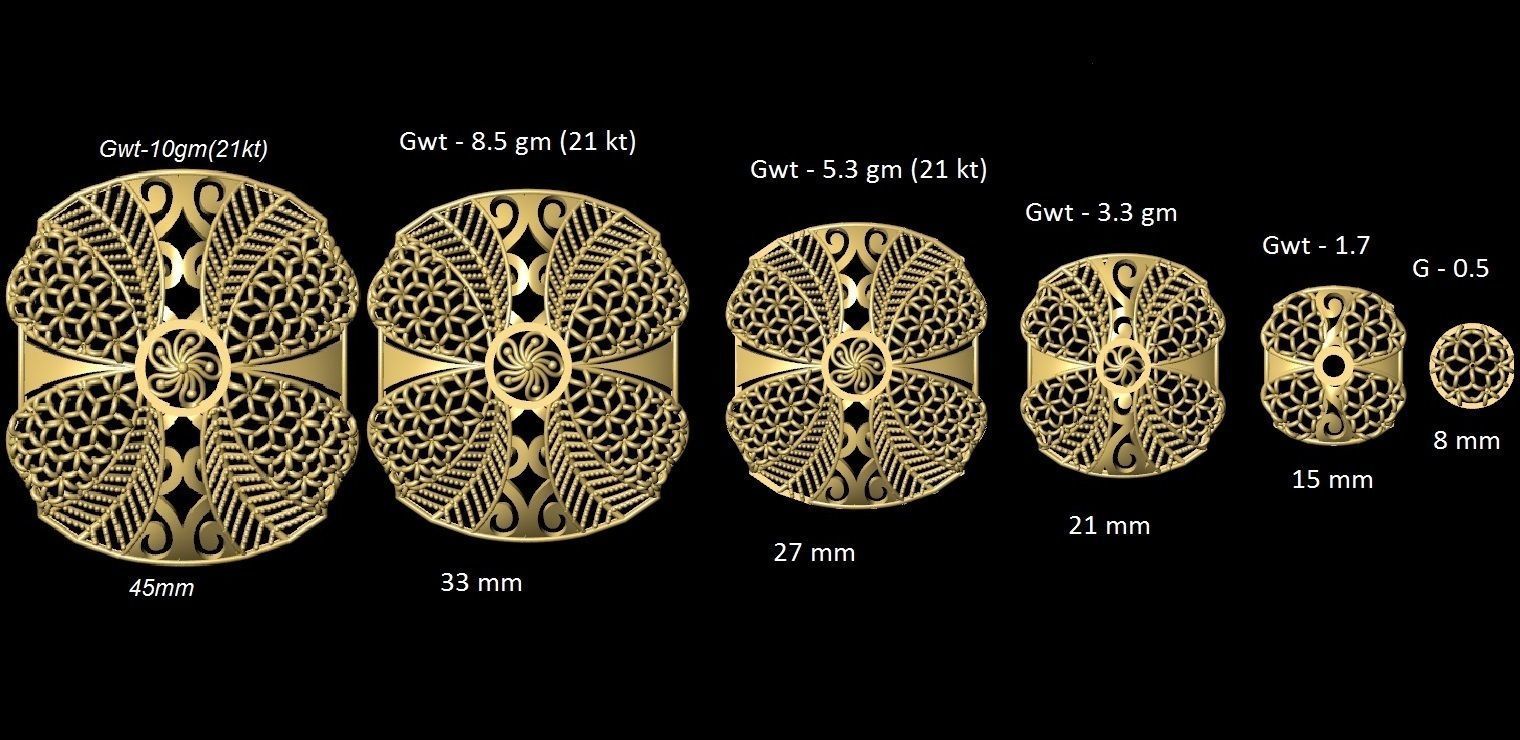 Fusion Pendant Necklace EARING CHAIN PIECE bulk 109 collection  3D print model_47