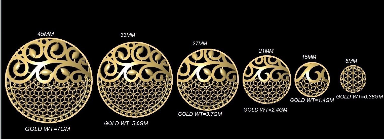 Fusion Pendant Necklace EARING CHAIN PIECE bulk 109 collection  3D print model_23