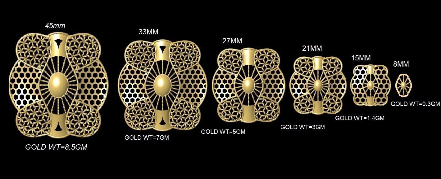 Fusion Pendant Necklace EARING CHAIN PIECE bulk 109 collection  3D print model_5