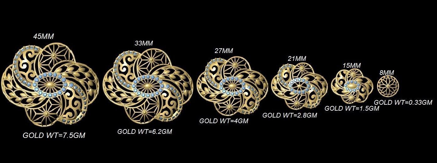 Fusion Pendant Necklace EARING CHAIN PIECE bulk 109 collection  3D print model_55