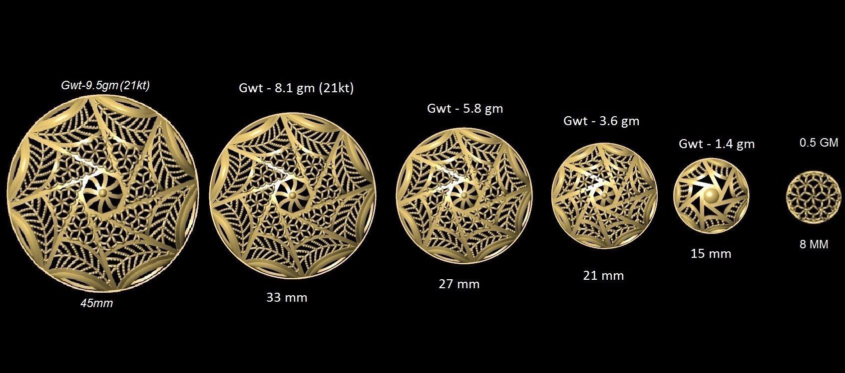 Fusion Pendant Necklace EARING CHAIN PIECE bulk 109 collection  3D print model_76