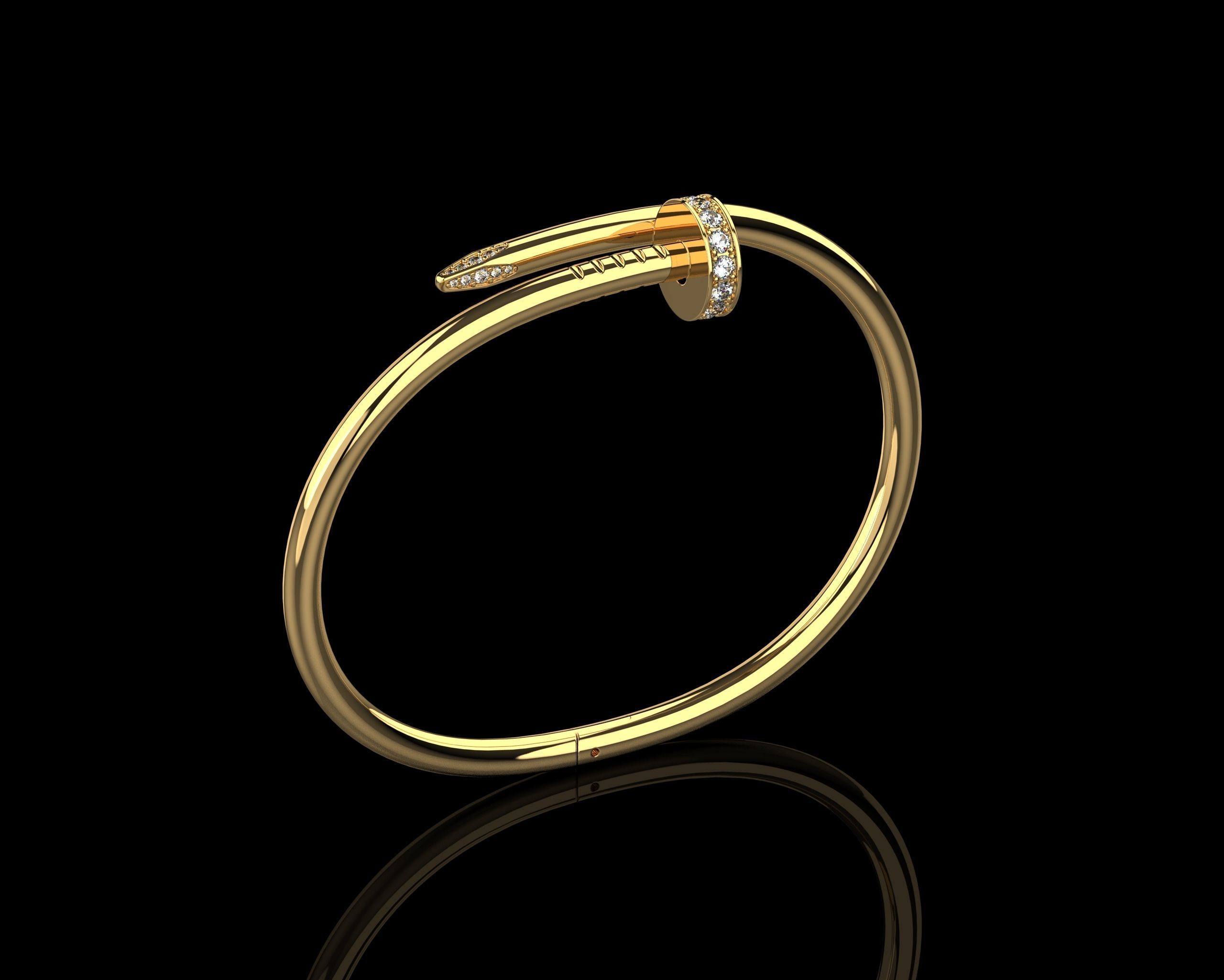 Juste un clou Bracelet 20 Size with Gems N88 3D print model_20