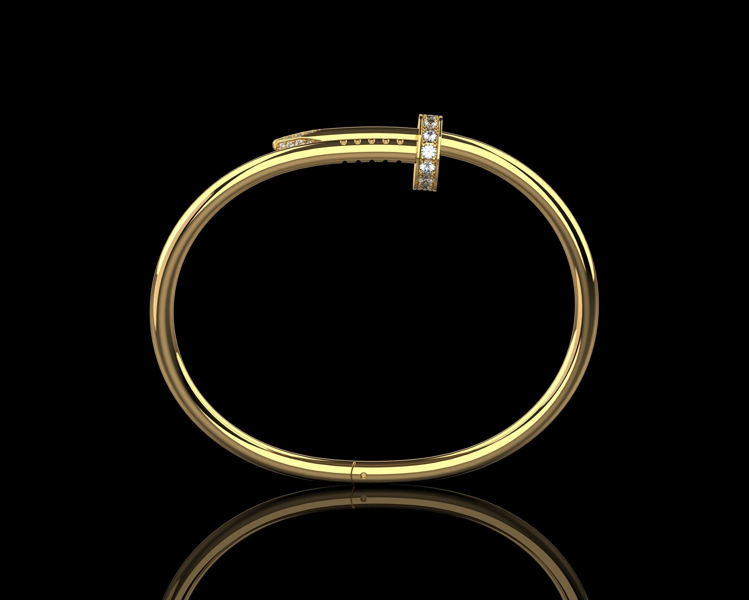 Juste un clou Bracelet 20 Size with Gems N88 3D print model_19