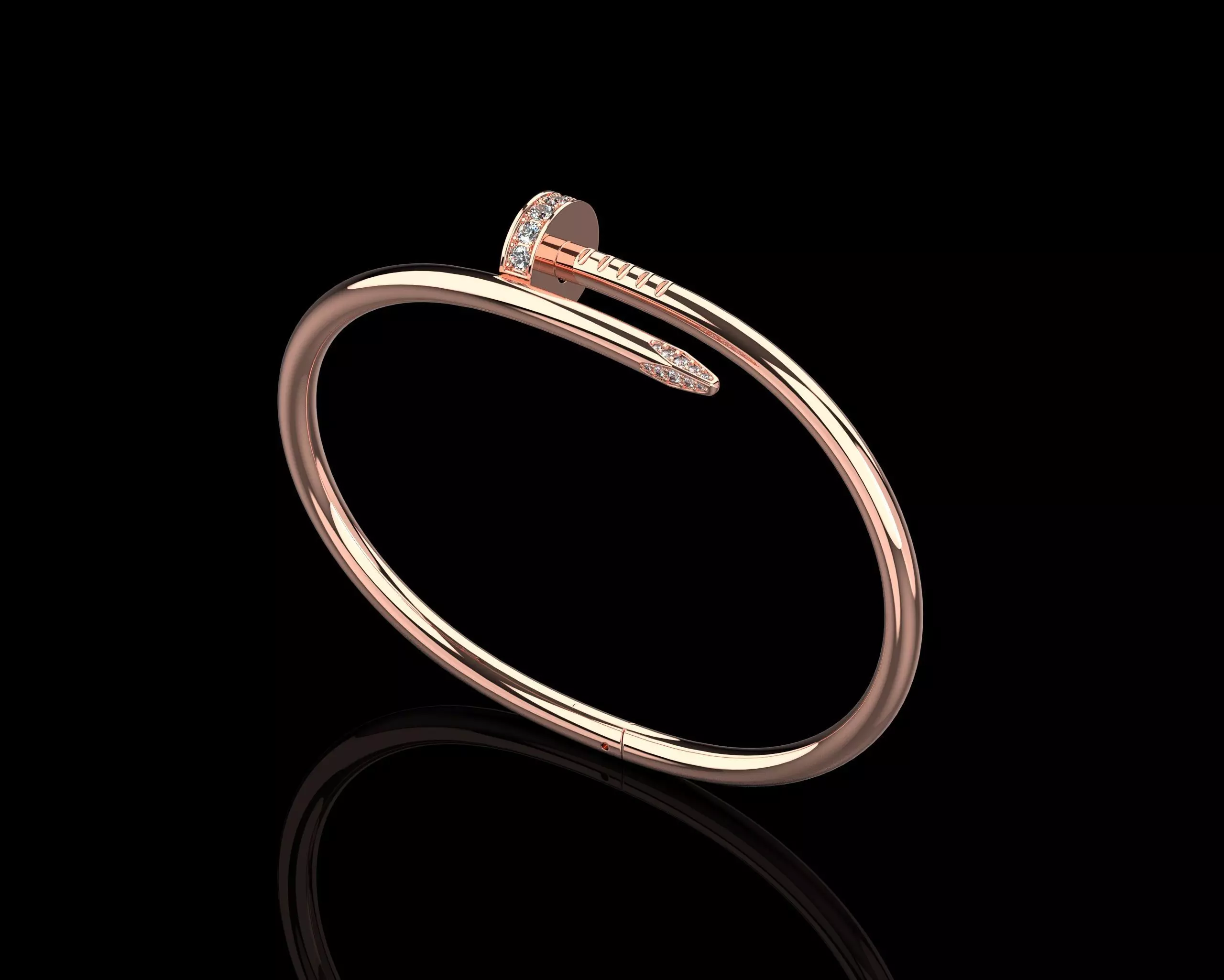 Juste un clou Bracelet 20 Size with Gems N88 3D print model_0