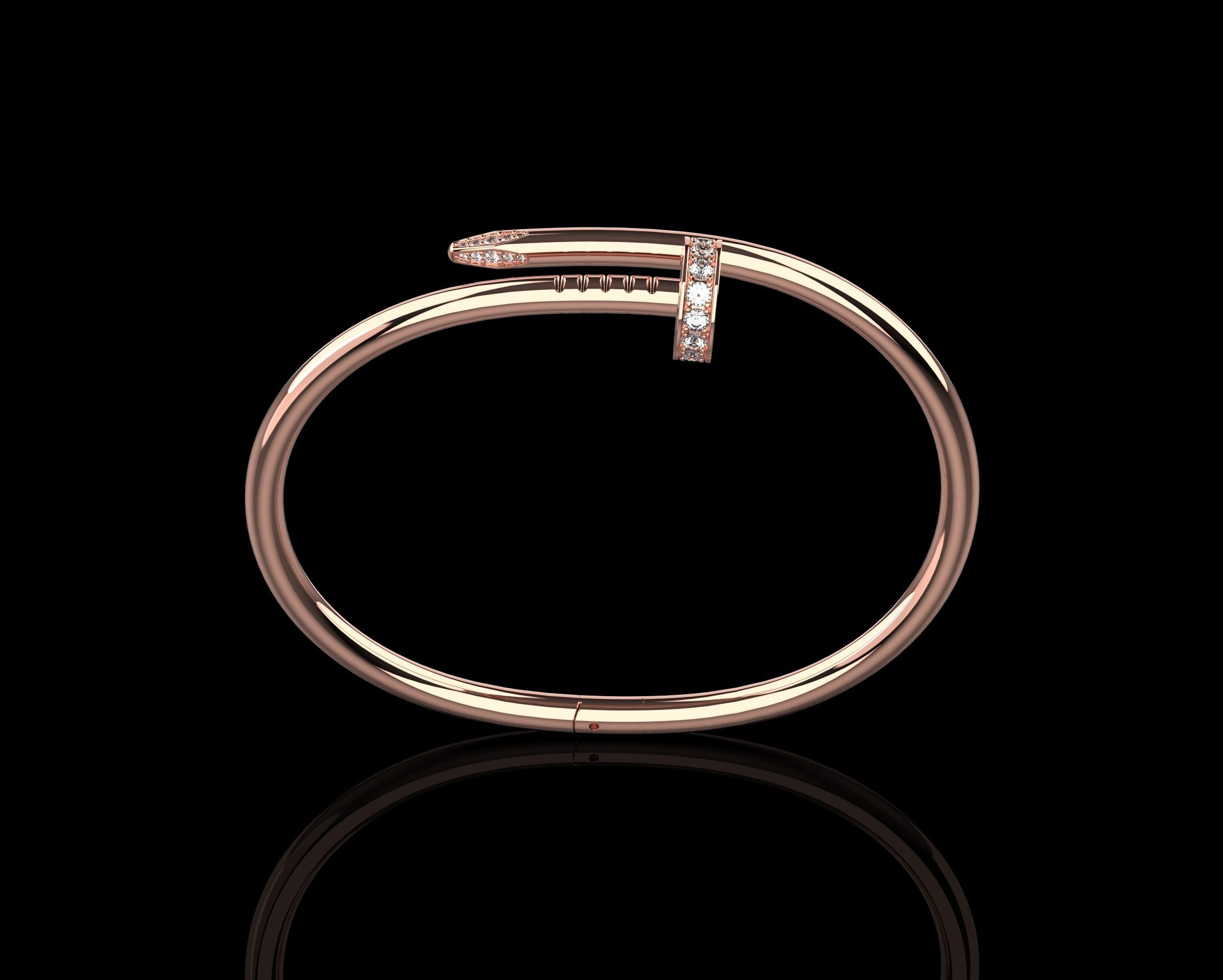 Juste un clou Bracelet 20 Size with Gems N88 3D print model_2