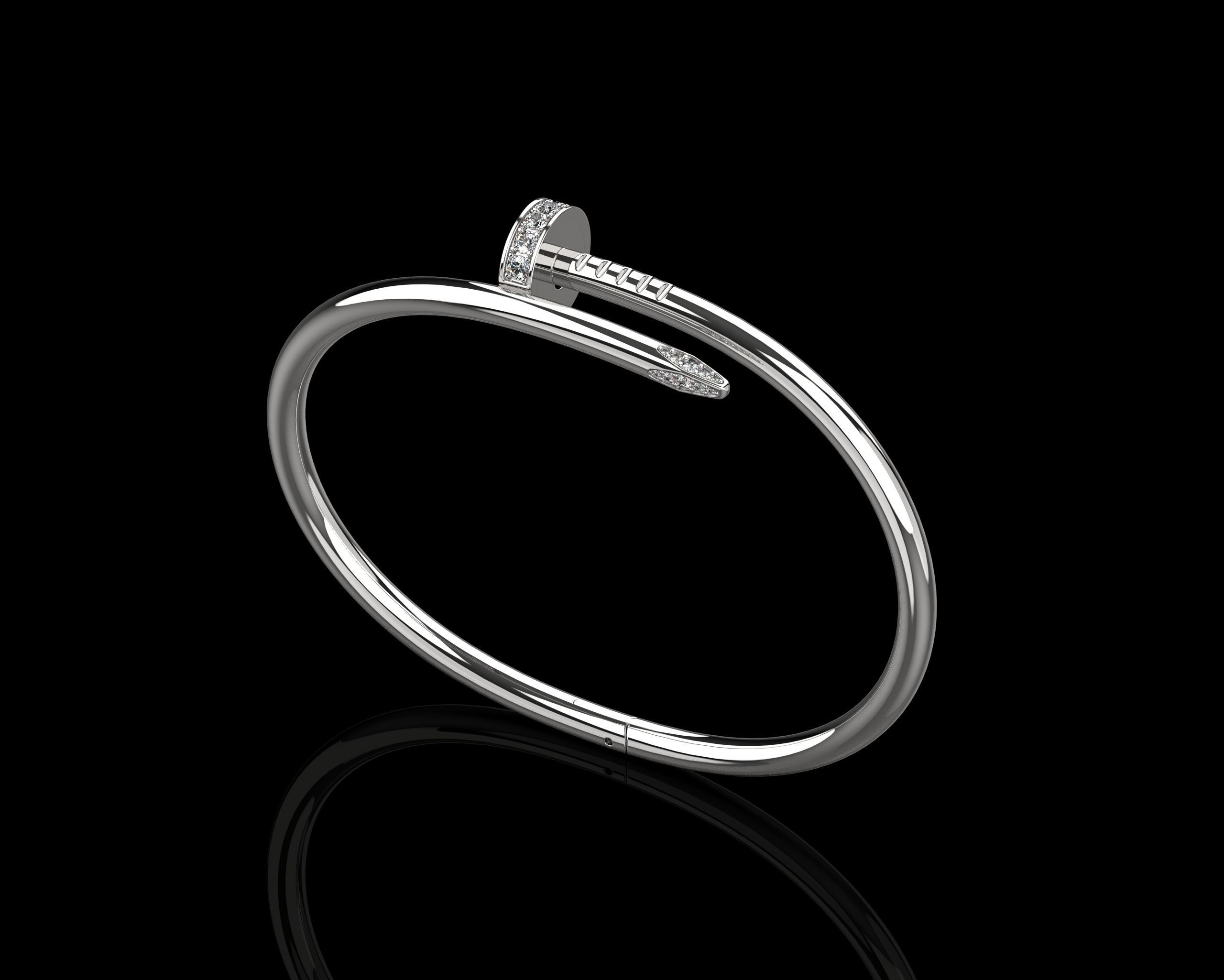 Juste un clou Bracelet 20 Size with Gems N88 3D print model_14