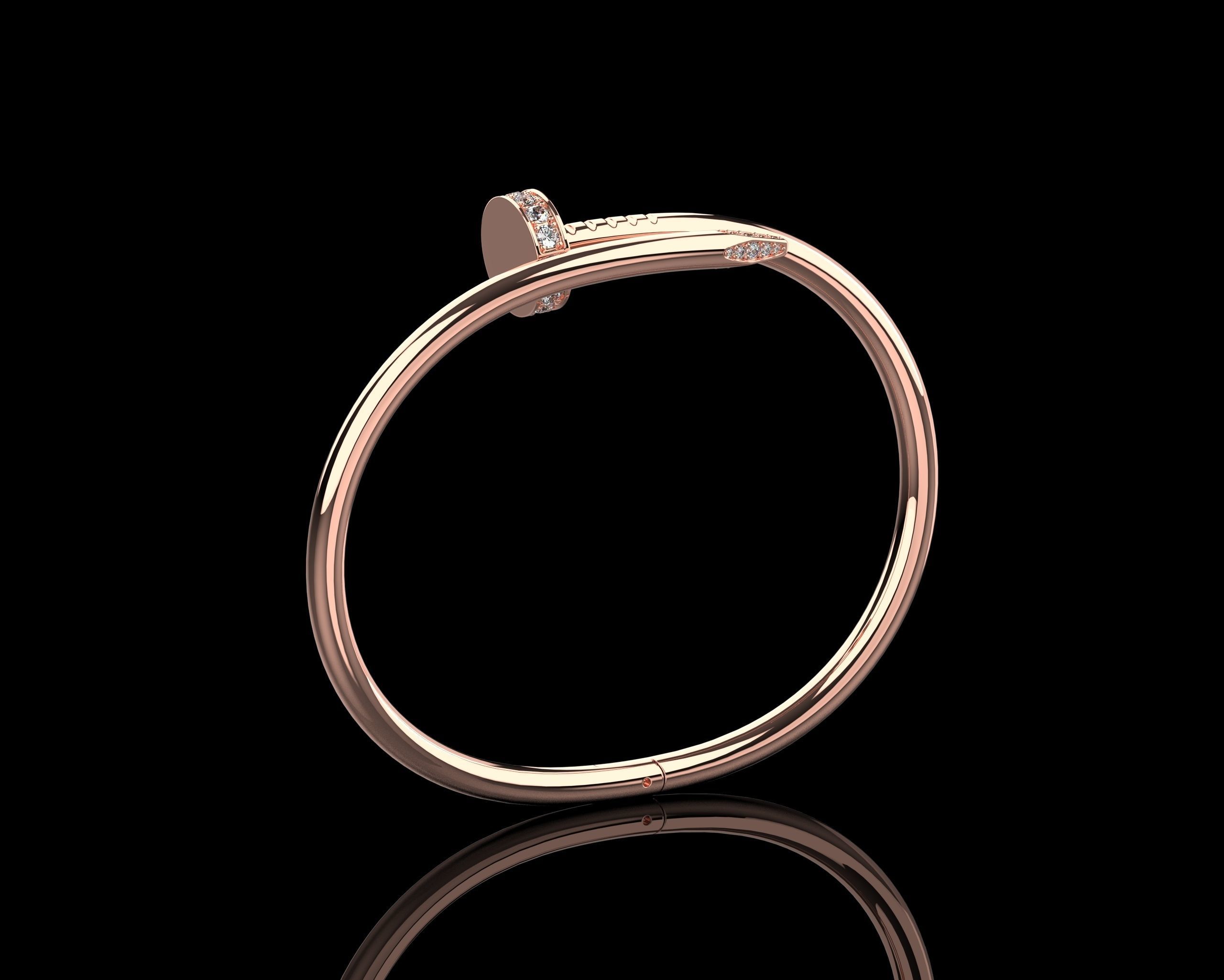 Juste un clou Bracelet 21 Size with Gems N89 3D print model_23