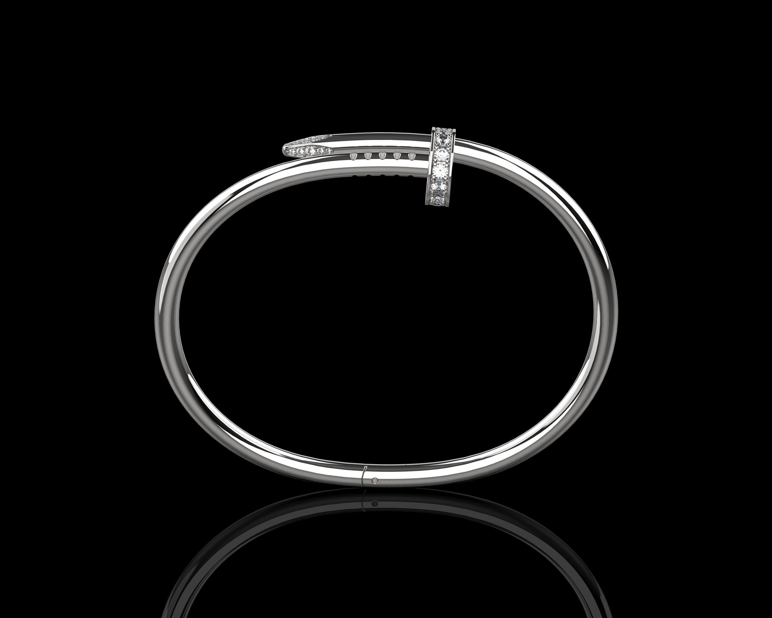 Juste un clou Bracelet 21 Size with Gems N89 3D print model_12