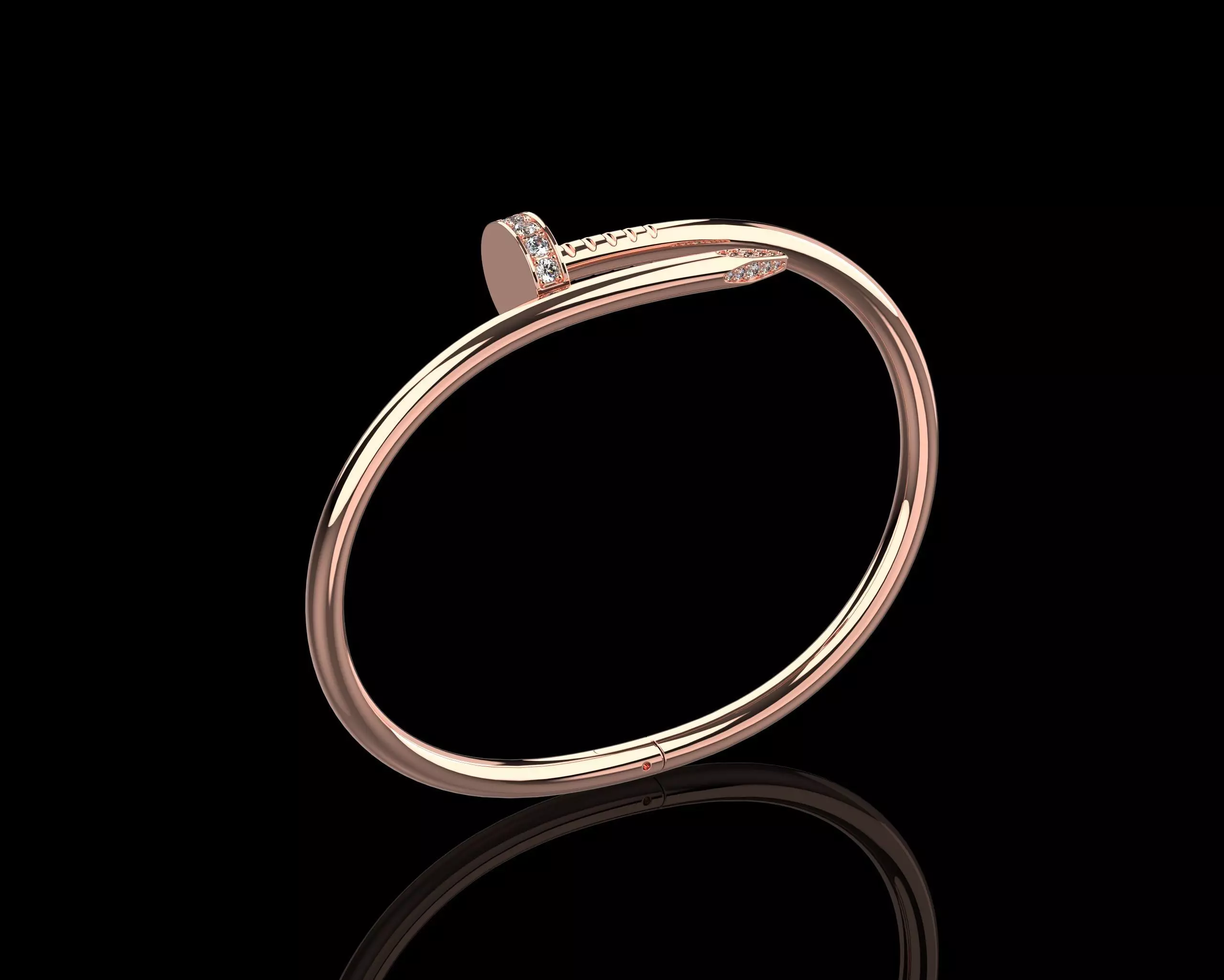 Juste un clou Bracelet 21 Size with Gems N89 3D print model_0