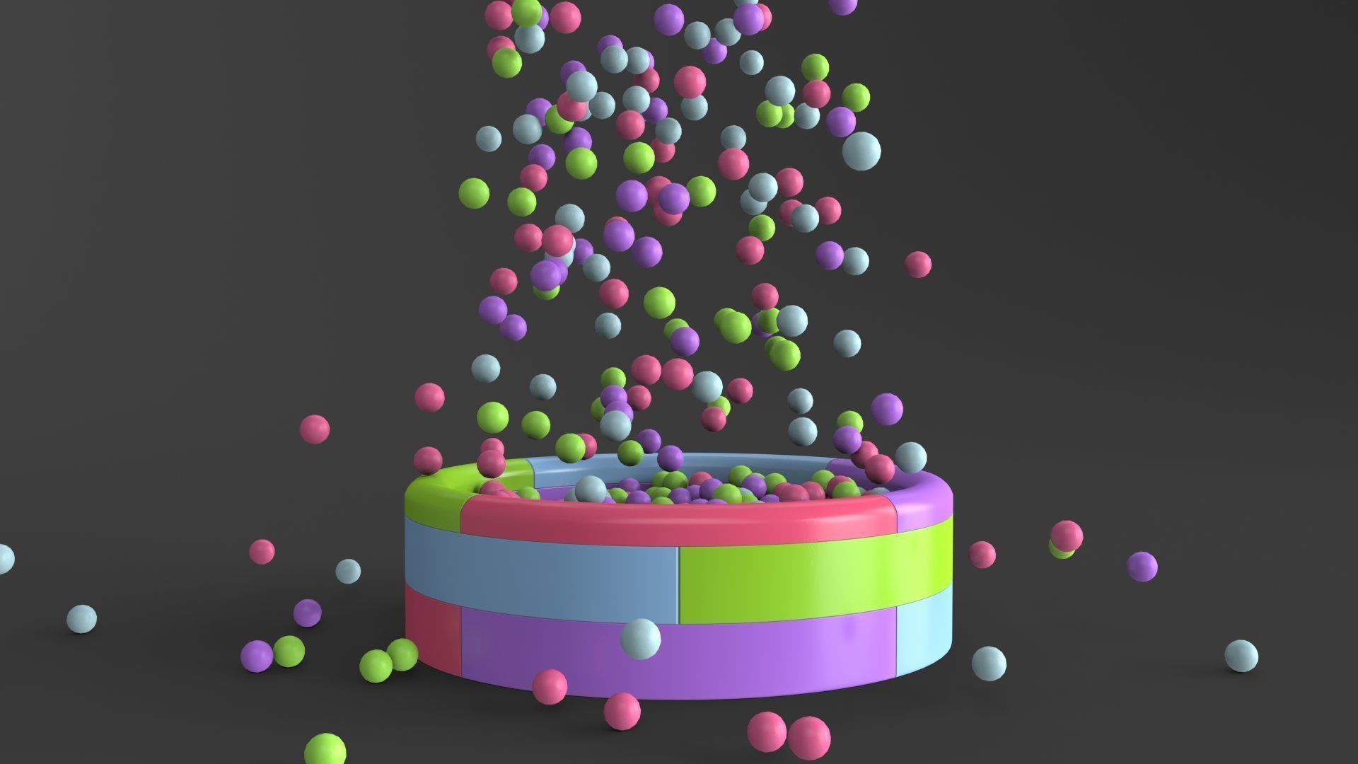 Pool Balls Animated 3D model_4