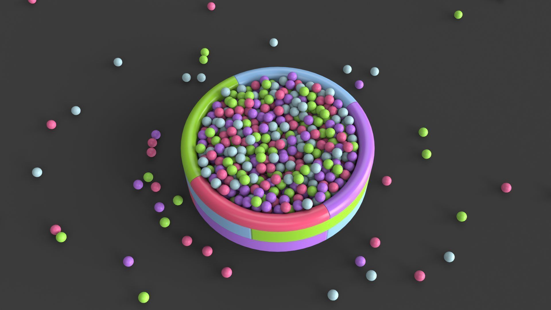 Pool Balls Animated 3D model_10