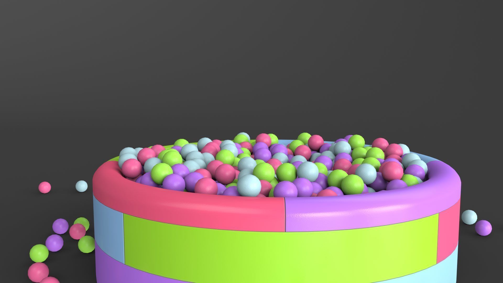 Pool Balls Animated 3D model_9